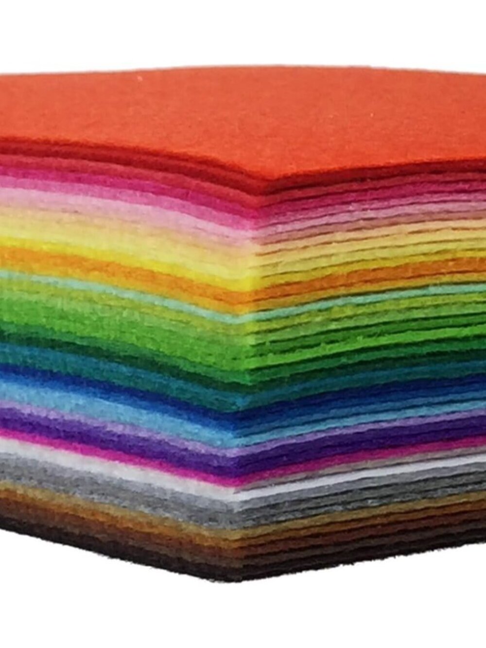 42pcs Felt Fabric Sheet 4"x4" Assorted Color DIY Craft Squares Nonwoven 1mm Thic